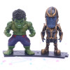 6pcs/set Marvel Avengers Black Panther Thanos Ironman Spiderman Captain American Hulk Figure Model Toys