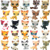 LPS CAT Rare Littlest pet shop Toys Mini Stands Short Hair Kitten Old Figures Collection Original Bobble head toys