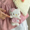 Kawaii Sanrio Hello Kitty Plush Doll Pendant Creative Love Buckle Keychain Bag Pendant Phone Hanging Keyring Accessories Gifts