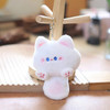 Soft Teddy Bear Keychain Plush Rabbit Pendant Keychain DIY Trinket Kids Stuffed Animal Toys Bag Car Accessories