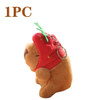 1-5PCS Cartoon Capybara Pendant Plush Toy Doll Bag Hanging Ornament Cute Kapila Keychain Doll Desktop Doll Ornaments Car Pendant