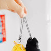 Kawaii ZAPCat Plush Keychain Toys Schoolbag Pendant Dolls Women Bag Keyring Cut Cat Pendants For Keychain Birthday Gift Whosales