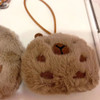 Cartoon Capybara Plush Keychain Cute Toys Soft Bag Name Tag Plush Stuffed Guinea Pig Pendant Couple