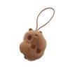 Cartoon Capybara Plush Keychain Cute Toys Soft Bag Name Tag Plush Stuffed Guinea Pig Pendant Couple