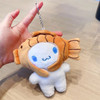 New Sanrio Keychain Cute Cinnamoroll Plush Toys Keyring Anime Stuffed Plushie Doll Pendant Keychains Children Toy Gifts Girls