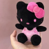Ins Hello Kitty Sanrio Keychain Black Hello Kitty Plush Pendant Anime Doll Yk2 Stuffed Keyring Children Toys Girl Christmas Gift