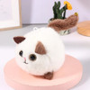 1pc Cute Cartoon Plush Cat Dolls Keychain Creative Tail Wagging Cats Doll Stuffed Animal Toy Bag Pendant For Kids Gifts