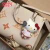 Hello Kitty Keychain Kawaii Plush Doll Toys Pendant Cartoon Soft Cotton Bag Decor Cute Kitty Keychain Pendant for Girls Gifts