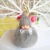 Cute Plush Doll Imitation Rabbit Fur Ball Sleeping Cute Baby Keychain Pendant Girl Bag Key Pendant Funny Keychain