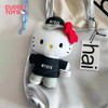 Hello Kitty Plush Keychain Cartoon Baseball Cap Style Soft Cotton Bag Decor Kawaii Hello Kitty Plush Pendant for Child Girl Gift