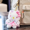 Anime Kawaii Sanrio Hello Kitty Plush Keychain Pendant Holder Key Chain Car Keyring Mobile Phone Bag Hanging Jewelry Kids Gifts