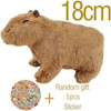 18-30cm Capybara Plush Simulation Capibara Anime Fluffty Toy Stuffed Animals Soft Doll Children Birthday Gift Sending Sticker