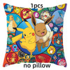 45X45CM Pokémon Pikachu Eevee Anime Short Plush Cute Cartoon Pillowcase Home Sofa Office Cushion Pillow Cushion Cover Wholesale