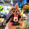 Anime Disney Keychain Cartoon Minnie Mouse Mickey Stitch Cute Doll PVC Keyring Ornament Key Chain Car Pendant Kids Toys Gifts