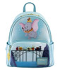 Cartoon Dumbo Flying Circus Tent Womens Backpack PU Leather Double Strap Shoulder Bag Purse Storage Bag Mini Kids Schoolbag