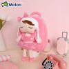 Original Metoo Backpack Angela Doll Toys Plush Bag Pink Bunny Doll Angela Backpack Metoo For Kindergarten Girls Birthday Gifts