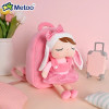Original Metoo Backpack Angela Doll Toys Plush Bag Pink Bunny Doll Angela Backpack Metoo For Kindergarten Girls Birthday Gifts