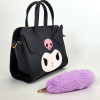 Kuromi Sanrio My Melody Hello Kitty Cinnamoroll Cartoon Side Backpack Pompom Purin Bag Hand-held Dual-use Storage Bag