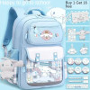 Sanrio Anime Cinnamoroll Backpacks for Children Kawaii Toys Large Capacity Girls Cute Lightweight Spine-Protective Backpack