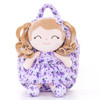 Gloveleya Plush Backpack curly hair dolls bag 2023 new design fruit toys 30cm