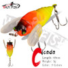 WALK FISH 6.5g/5cm Topwater Noise Simulation Cicada Fishing Lure Flexible Wings Hard Bait Pike Tackle Temptation Luminous Design