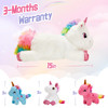 4 Pcs Unicorn Doll Toys Set Plush Toys Halloween Christmas Cute Unicorn Stuffed Animals Throw Pillows Gift for Girls Kids Soft