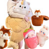 60CM Kawaii Taiyaki Cat Fruit Rabbit Plush Toys Animals Nest Throw Pillow Fish Cushion Dolls Birthday Gifts for Girls Home Decor