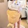 60CM Kawaii Taiyaki Cat Fruit Rabbit Plush Toys Animals Nest Throw Pillow Fish Cushion Dolls Birthday Gifts for Girls Home Decor