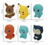Cute Pokemon Kids Baby Bathroom Toys Anime Pikachu Bulbasaur Charmander Squirtle Eevee Snorlax Cartoon Figures Vocal Bath Toy