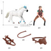 Simulation Equestrian Rider Horse Farm Animal Model Action Figures Decoration Early educational Toys for children Christmas gift