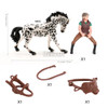 Simulation Equestrian Rider Horse Farm Animal Model Action Figures Decoration Early educational Toys for children Christmas gift