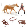 Simulation Equestrian Rider Horse Farm Animal Model Action Figures Decoration Early educational Toys for children Christmas gift