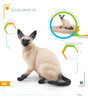 1Pcs Cute Pet Cat Figures Mini Ragdoll Sleeping Kitten Siamese PVC Figurine Miniature Kids Toy