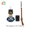 New Napoleonic Wars Military Soldiers Building Blocks WW2 Mini Action Figures French British Fusilier Rifles Toys For Kids