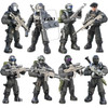 Special Forces Swat Team Army Soldier Action Figures with Weapon Guns Part for Military Vehicle Bricks Collection Kids Toys