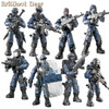 Special Forces Swat Team Army Soldier Action Figures with Weapon Guns Part for Military Vehicle Bricks Collection Kids Toys