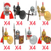 Military Building Blocks Medieval Time Roman Action Anime Soider Figures Toys Adults Children Gifts Sword Shield Helmet Equipmen