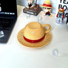 One Piece Mug Luffy Ace Sabo Mug Anime Figure Anime Coffee Cup Desktop Decoration Oat Milk Water Cup Animation Derivatives