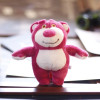 Disney Lotso Strawberry Bear Plush Toy Bear Keychain Animation Derivatives Woman Backpack Car Pendant Dolls Ornaments Kid Gifts