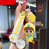 Creative Cute Couple Satchel Xiaomeng Cartoon Keychain Car Key Ring Chain Bag Pendant Small Accessories Animation Derivatives