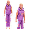 Handmade Ken Doll Clothes T-shirt + Trousers For Barbie Dress Accessories Fashion Daily Clothing Toys For Gils Birthday Gift