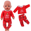 FreeShipping Christmas Red Set For 43 CM Born Baby Doll Clothes Accessories And 18 Inch American Doll Girl Toys Our Generation