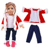 FreeShipping Christmas Red Set For 43 CM Born Baby Doll Clothes Accessories And 18 Inch American Doll Girl Toys Our Generation