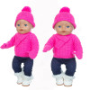 1Set Sweater Suit+hat+scarf +gloves Fit For 17inch 43cm Baby New Born Doll Clothes