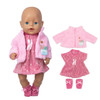 1Set Sweater Suit+hat+scarf +gloves Fit For 17inch 43cm Baby New Born Doll Clothes