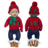 1Set Sweater Suit+hat+scarf +gloves Fit For 17inch 43cm Baby New Born Doll Clothes