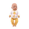 2 Pcs/Set Animal Pajamas Suit For 43 Cm Born Baby Reborn Doll Clothes Accessories 18 Inch Doll Girls Toys Our Generation Nenuco