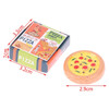 1 Set 1:12 Dollhouse Miniature Pizza with Packing Box Model Kitchen Food Decor Toy Doll House Accessories Kids Pretend Play Toys