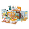 Koala Bus Doll House Play Set Cute Dollhouse Hospital Scene Accessories Diy Ambulance Miniature Pretend Play Toys for Girls