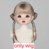 30cm Doll Wig Bangs Ponytail Curly Soft Mohair Wig Suitable for1/6BJD Doll Wig Toy Accessories 6-7 Inches Hair